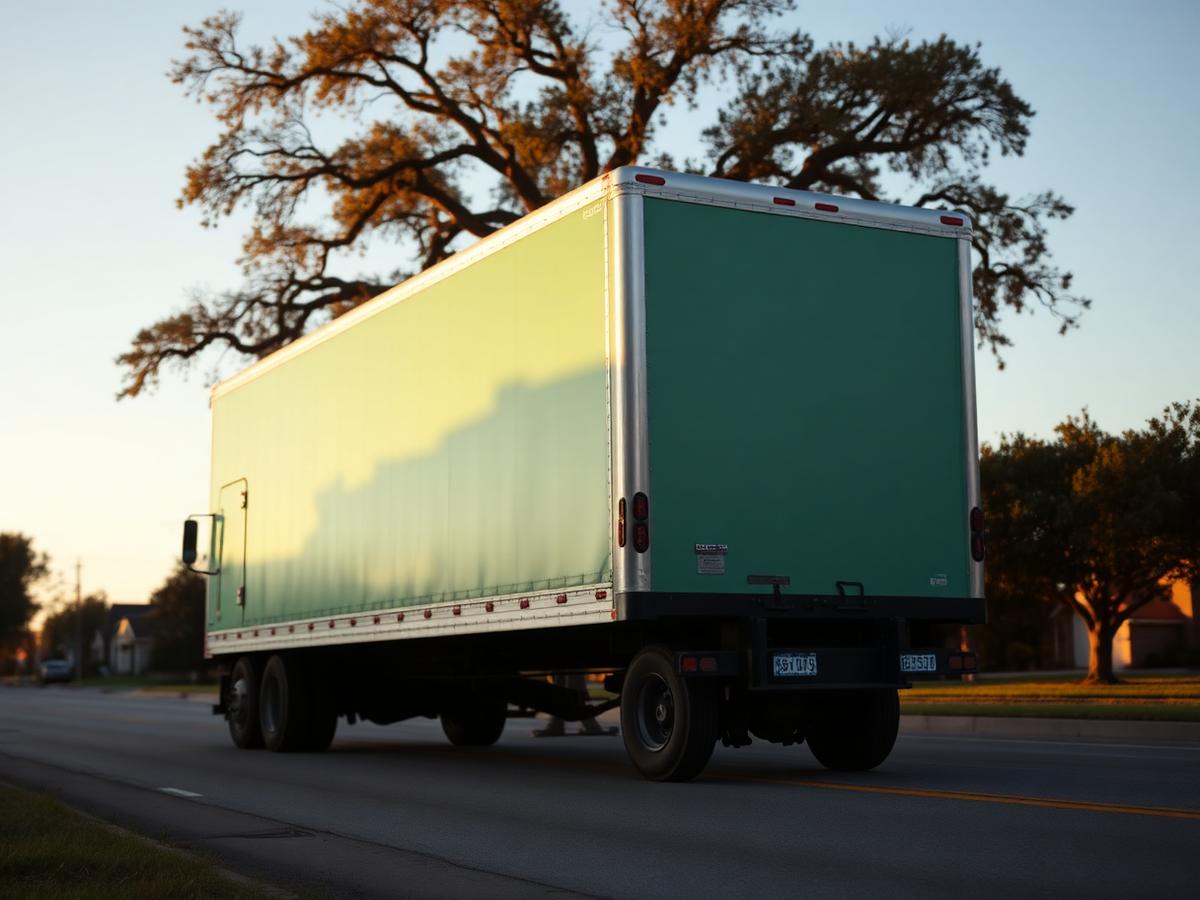 Junk Medic truck parked on a San Antonio street at golden hour